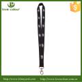 Alta qualidade simplesmente lanyard preto / clip de cordão